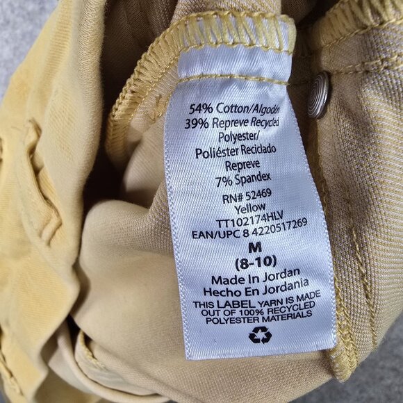 Time And Tru Womens Mustard Yellow Skinny Pants Size M (8-10) Stretch Material - Picture 5 of 8